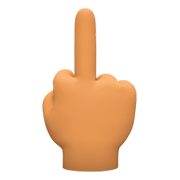 🖕🏽 Emoji Mittelfinger: mittlere Hautfarbe Facebook 4.0.