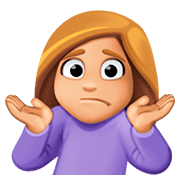 🤷🏼 Emoji schulterzuckende Person: mittelhelle Hautfarbe Facebook 4.0.