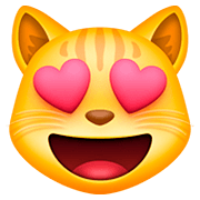 😻 Emoji lachende Katze mit Herzen als Augen Facebook 4.0.