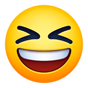 Emoji 😆 Sorriso A Bocca Aperta Con Occhi Chiusi su Facebook 4.0.