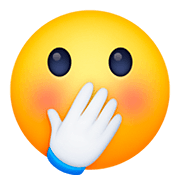Emoji 🤭 Faccina Con Mano Sulla Bocca su Facebook 4.0.