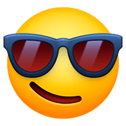 Emoji 😎 Faccina Con Sorriso E Occhiali Da Sole su Facebook 4.0.