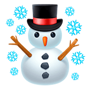 ☃️ Emoji Muñeco De Nieve Con Nieve en Facebook 4.0.