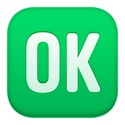 🆗 Emoji Großbuchstaben OK in blauem Quadrat Facebook 4.0.