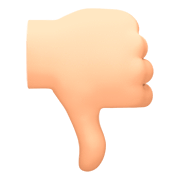 👎🏻 Emoji Daumen runter: helle Hautfarbe Facebook 4.0.