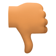 👎🏽 Emoji Daumen runter: mittlere Hautfarbe Facebook 4.0.