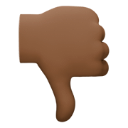 👎🏿 Emoji Daumen runter: dunkle Hautfarbe Facebook 4.0.