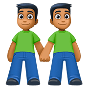 👬🏾 Emoji händchenhaltende Männer: mitteldunkle Hautfarbe Facebook 4.0.