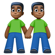 👬🏿 Emoji händchenhaltende Männer: dunkle Hautfarbe Facebook 4.0.