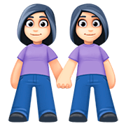 👭🏻 Emoji Duas Mulheres De Mãos Dadas: Pele Clara na Facebook 4.0.