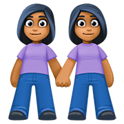 Emoji 👭🏾 Due Donne Che Si Tengono Per Mano: Carnagione Abbastanza Scura su Facebook 4.0.