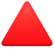 🔺 Emoji Triángulo Rojo Hacia Arriba en Facebook 4.0.