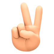 ✌🏻 Emoji Victory-Geste: helle Hautfarbe Facebook 4.0.