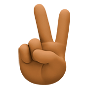 ✌🏾 Emoji Victory-Geste: mitteldunkle Hautfarbe Facebook 4.0.
