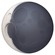 Emoji 🌘 Luna Calante su Facebook 4.0.