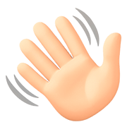 👋🏻 Emoji Mão Acenando: Pele Clara na Facebook 4.0.