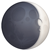 Emoji 🌒 Luna Crescente su Facebook 4.0.
