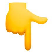 Emoji 👇 Indice Abbassato su Facebook 4.0.