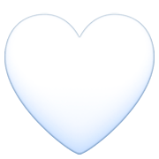 🤍 Emoji weißes Herz Facebook 4.0.