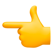 👈 Emoji Dorso De Mano Con índice A La Izquierda en Facebook 4.0.