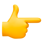 👉 Emoji Dorso Da Mão Com Dedo Indicador Apontando Para A Direita na Facebook 4.0.