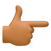 👉🏾 Emoji Dorso De Mano Con índice A La Derecha: Tono De Piel Oscuro Medio en Facebook 4.0.