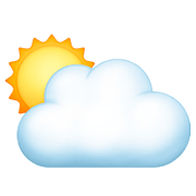 🌥️ Emoji Sonne hinter großer Wolke Facebook 4.0.