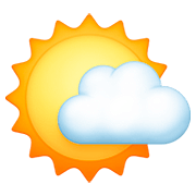 🌤️ Emoji Sol Detrás De Una Nube Pequeña en Facebook 4.0.