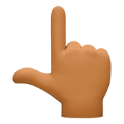 👆🏾 Emoji nach oben weisender Zeigefinger von hinten: mitteldunkle Hautfarbe Facebook 4.0.