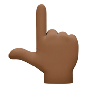 👆🏿 Emoji Dorso Da Mão Com Dedo Indicador Apontando Para Cima: Pele Escura na Facebook 4.0.
