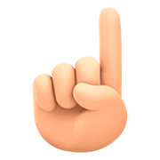 ☝🏻 Emoji Dedo índice Hacia Arriba: Tono De Piel Claro en Facebook 4.0.