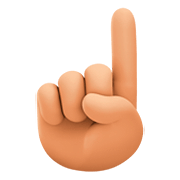 ☝🏼 Emoji Dedo índice Hacia Arriba: Tono De Piel Claro Medio en Facebook 4.0.