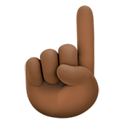☝🏿 Emoji Dedo índice Hacia Arriba: Tono De Piel Oscuro en Facebook 4.0.