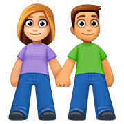 👩🏼‍🤝‍👨🏽 Emoji Mann und Frau halten Hände: mittelhelle Hautfarbe, mittlere Hautfarbe Facebook 4.0.