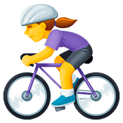 Emoji 🚴‍♀️ Ciclista Donna su Facebook 4.0.