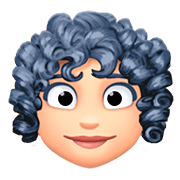 👩🏻‍🦱 Emoji Mujer: Tono De Piel Claro Y Pelo Rizado en Facebook 4.0.