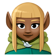 🧝🏿‍♀️ Emoji Elfe: dunkle Hautfarbe Facebook 4.0.