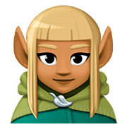 🧝🏾‍♀️ Emoji Elfa: Tono De Piel Oscuro Medio en Facebook 4.0.