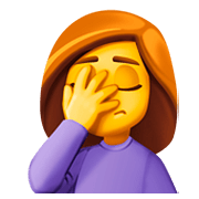 Emoji 🤦‍♀️ Donna Esasperata su Facebook 4.0.