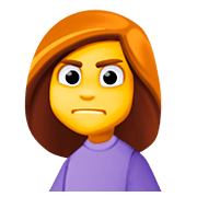 Emoji 🙍‍♀️ Donna Corrucciata su Facebook 4.0.