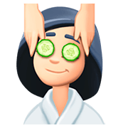 💆🏻‍♀️ Emoji Mulher Recebendo Massagem Facial: Pele Clara na Facebook 4.0.