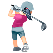 🏌🏻‍♀️ Emoji Mujer Jugando Al Golf: Tono De Piel Claro en Facebook 4.0.