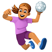 🤾🏽‍♀️ Emoji Handballspielerin: mittlere Hautfarbe Facebook 4.0.