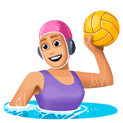 🤽🏼‍♀️ Emoji Mujer Jugando Al Waterpolo: Tono De Piel Claro Medio en Facebook 4.0.