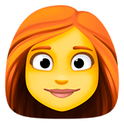 👩‍🦰 Emoji Frau: rotes Haar Facebook 4.0.