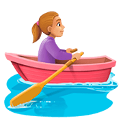 🚣🏼‍♀️ Emoji Frau im Ruderboot: mittelhelle Hautfarbe Facebook 4.0.