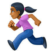 🏃🏾‍♀️ Emoji Mujer Corriendo: Tono De Piel Oscuro Medio en Facebook 4.0.