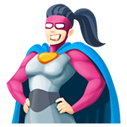Emoji 🦸🏻‍♀️ Supereroina: Carnagione Chiara su Facebook 4.0.