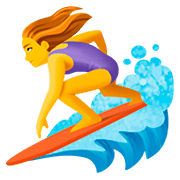 Émoji 🏄‍♀️ Surfeuse sur Facebook 4.0.