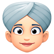 👳🏻‍♀️ Emoji Frau mit Turban: helle Hautfarbe Facebook 4.0.
